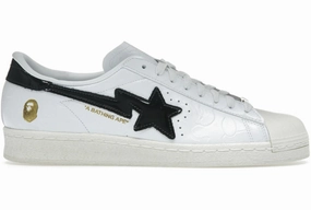 Adidas Superstar Vintage Bape White Black Windspin fashion sneakers