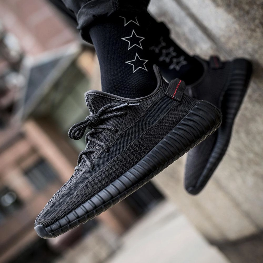 adidas Yeezy Boost 350 V2 Static Black Non-Reflective Boost 350 Sneakers