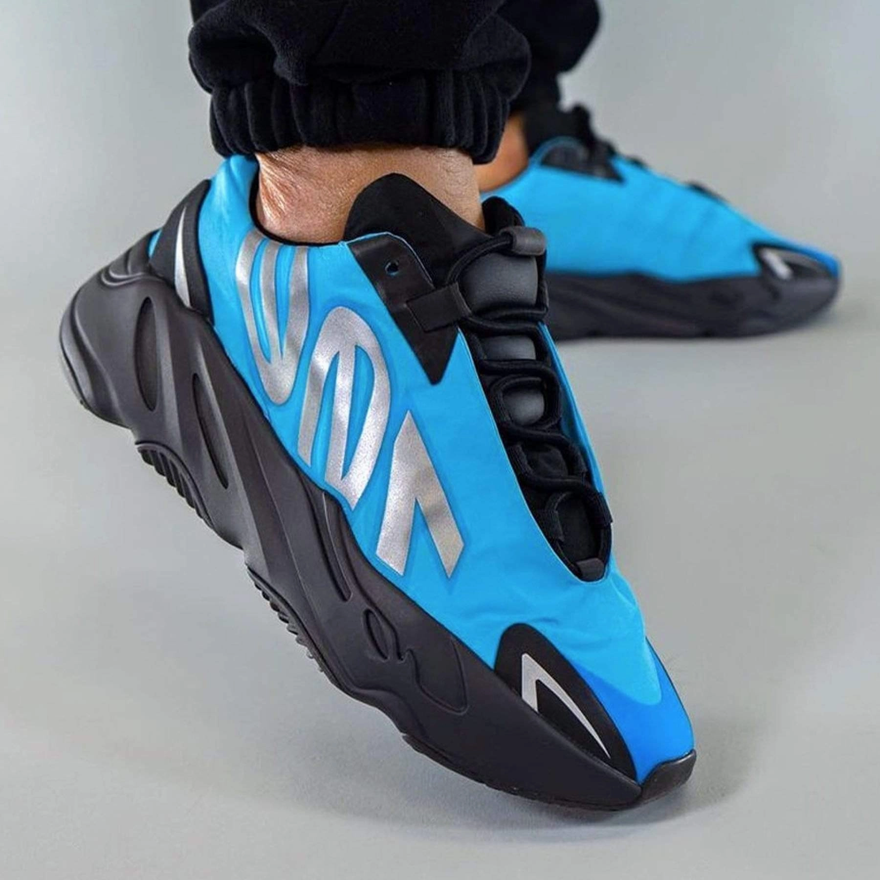 adidas Yeezy Boost 700 MNVN 'Bright Cyan' Yeezy futuristic fashion sneakers