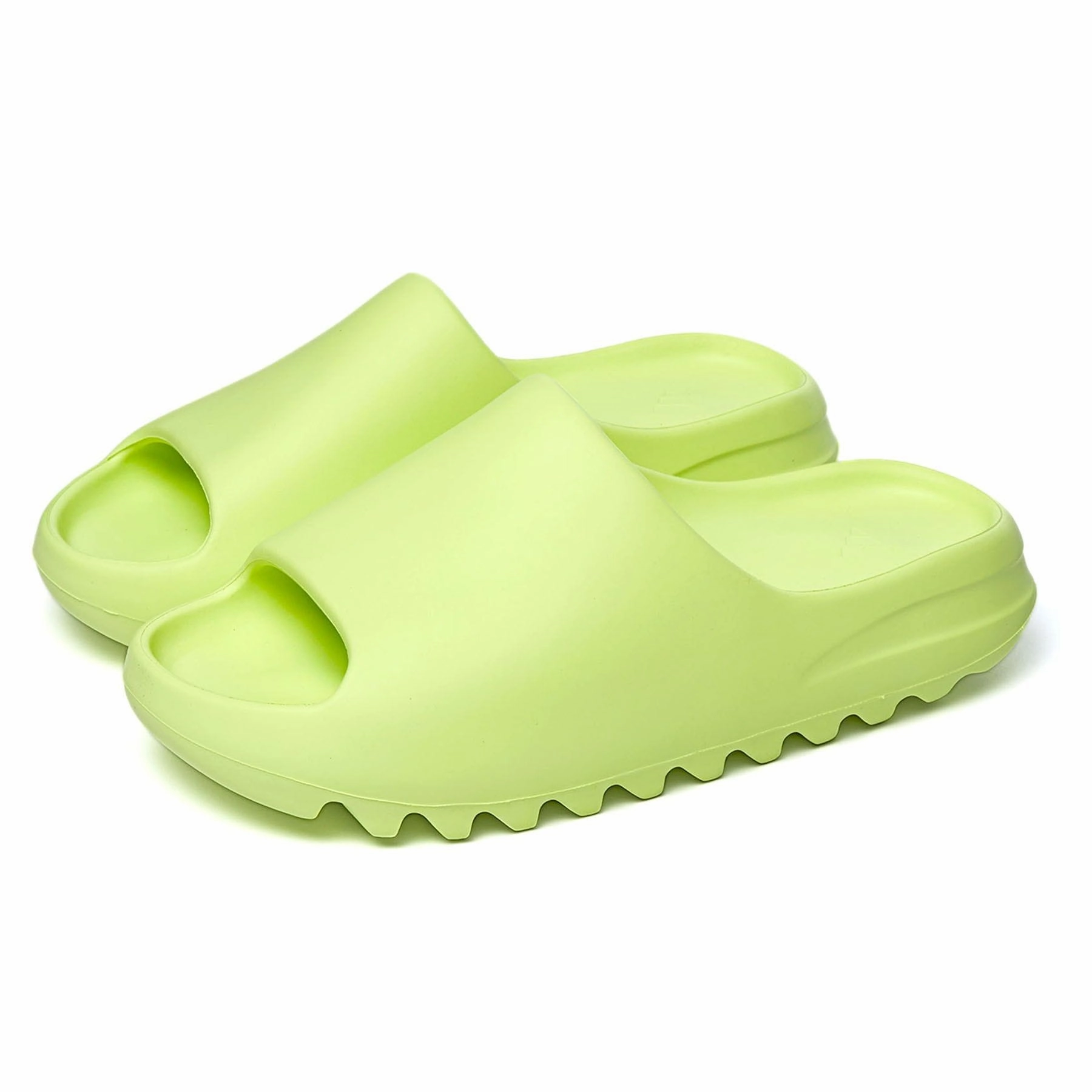 adidas Yeezy Slide 'Glow Green' Yeezy futuristic fashion sneakers
