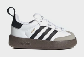 Adifom Samba 360 Infant Toddler Lifestyle Shoes (Cloud White/Core Black/Clear Granite) Adidas Samba shoes with iconic T-toe design