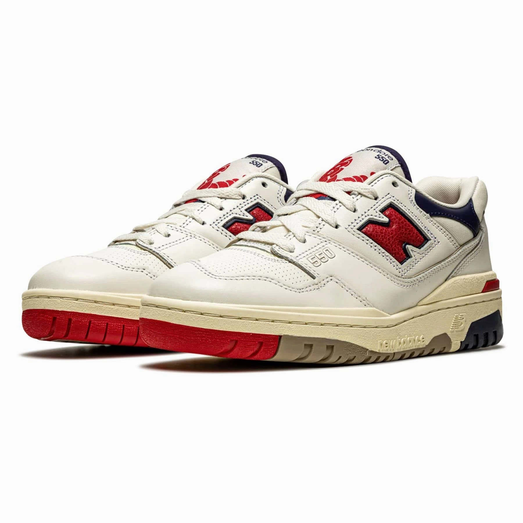 Aim Leon Dore x New Balance 550 Red Navy Vintage 550 sneakers