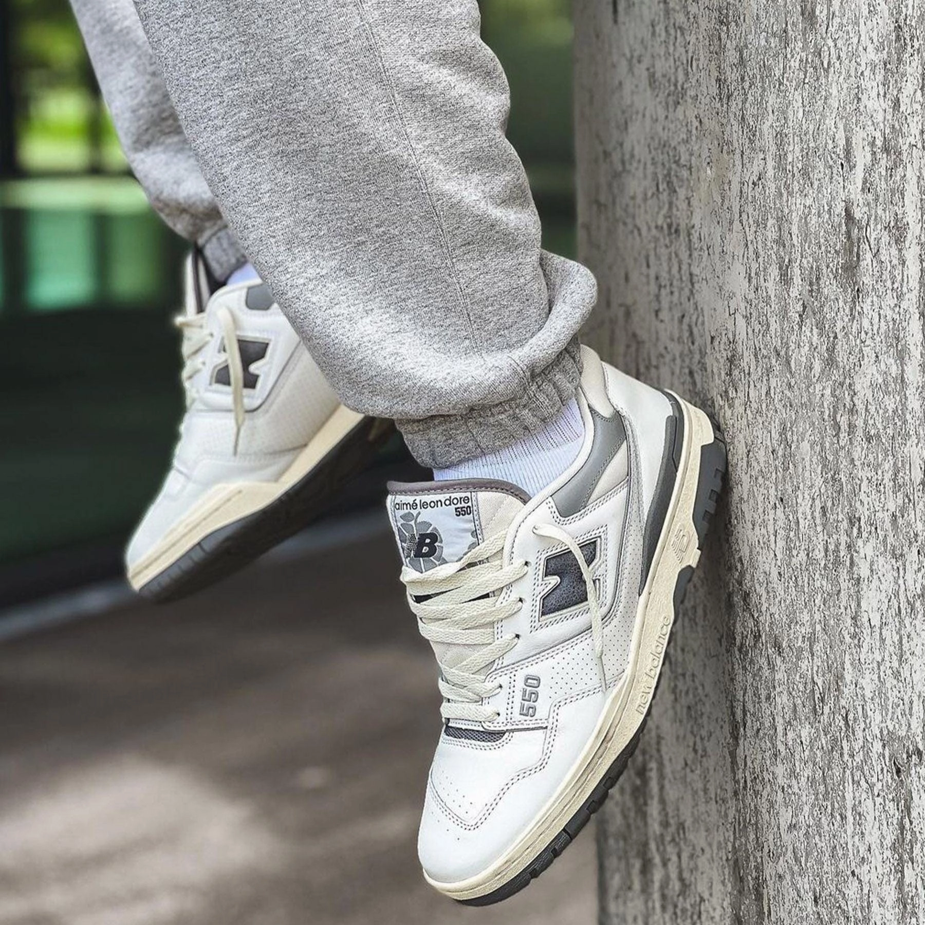 Aim Leon Dore x New Balance 550 Silver Vintage 550 sneakers