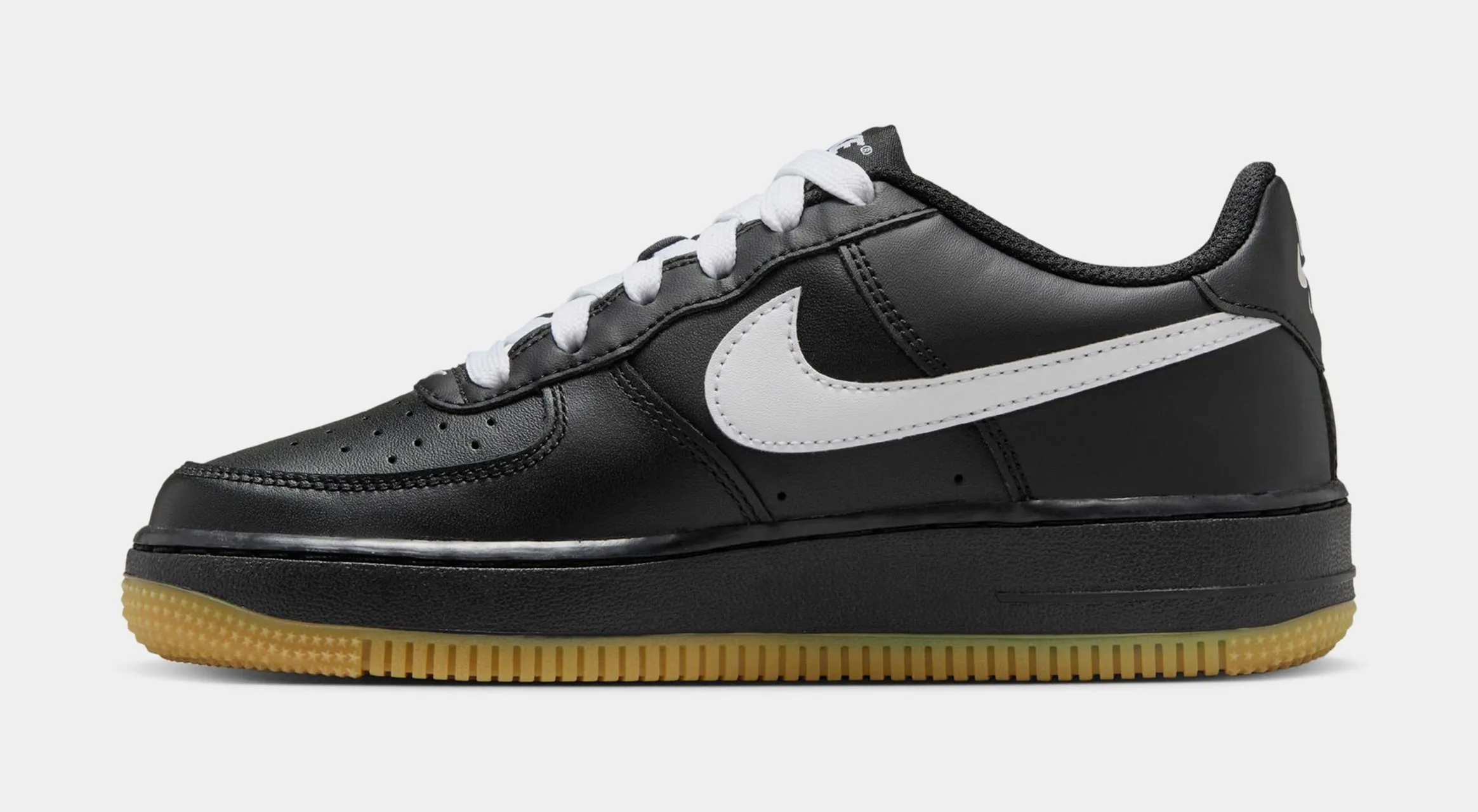 Air Force 1 '07 LV8 Grade School Lifestyle Shoes (Black/Gum Light Brown/White) Nike Max 95 versions