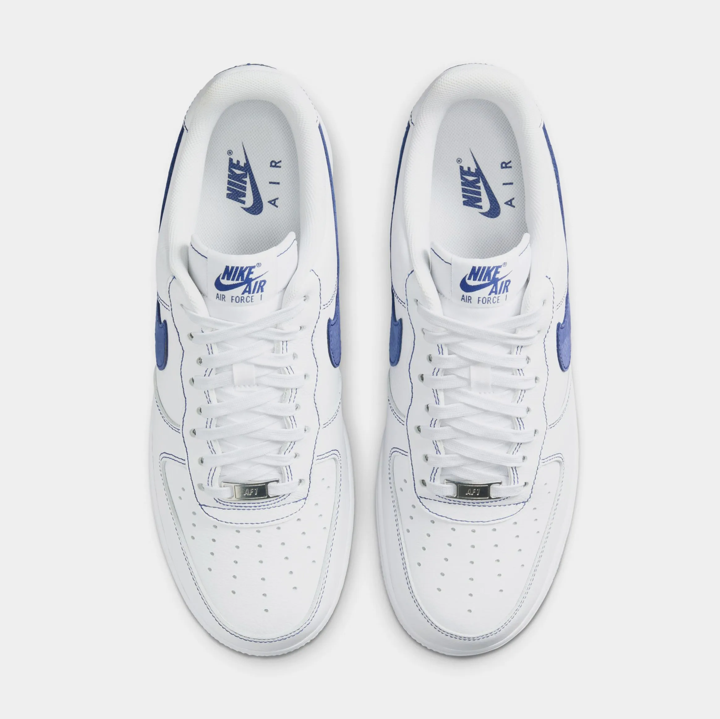 Air Force 1 '07 LV8 Mens Lifestyle Shoes (White/Deep Royal Blue) Nike Max 95 versions