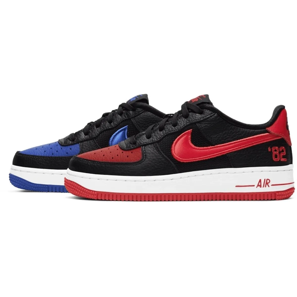 Air Force 1 Black Chile / Racer Blue Nike Air Force 1 heritage shoes for everyday wear