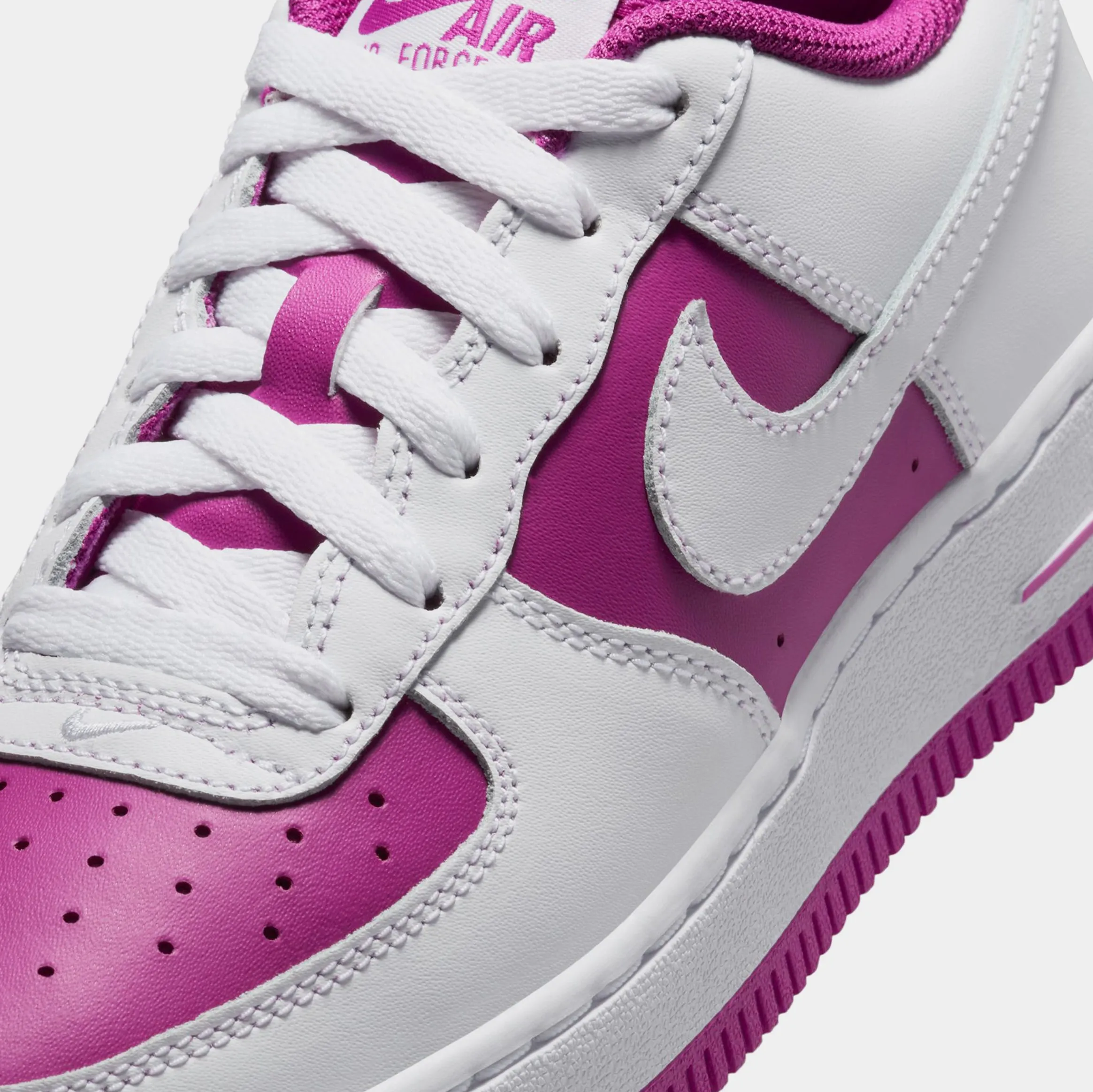 Air Force 1 Low Grade School Basketball Shoes (White/Hot Fuchsia) Nike Max 95 versions
