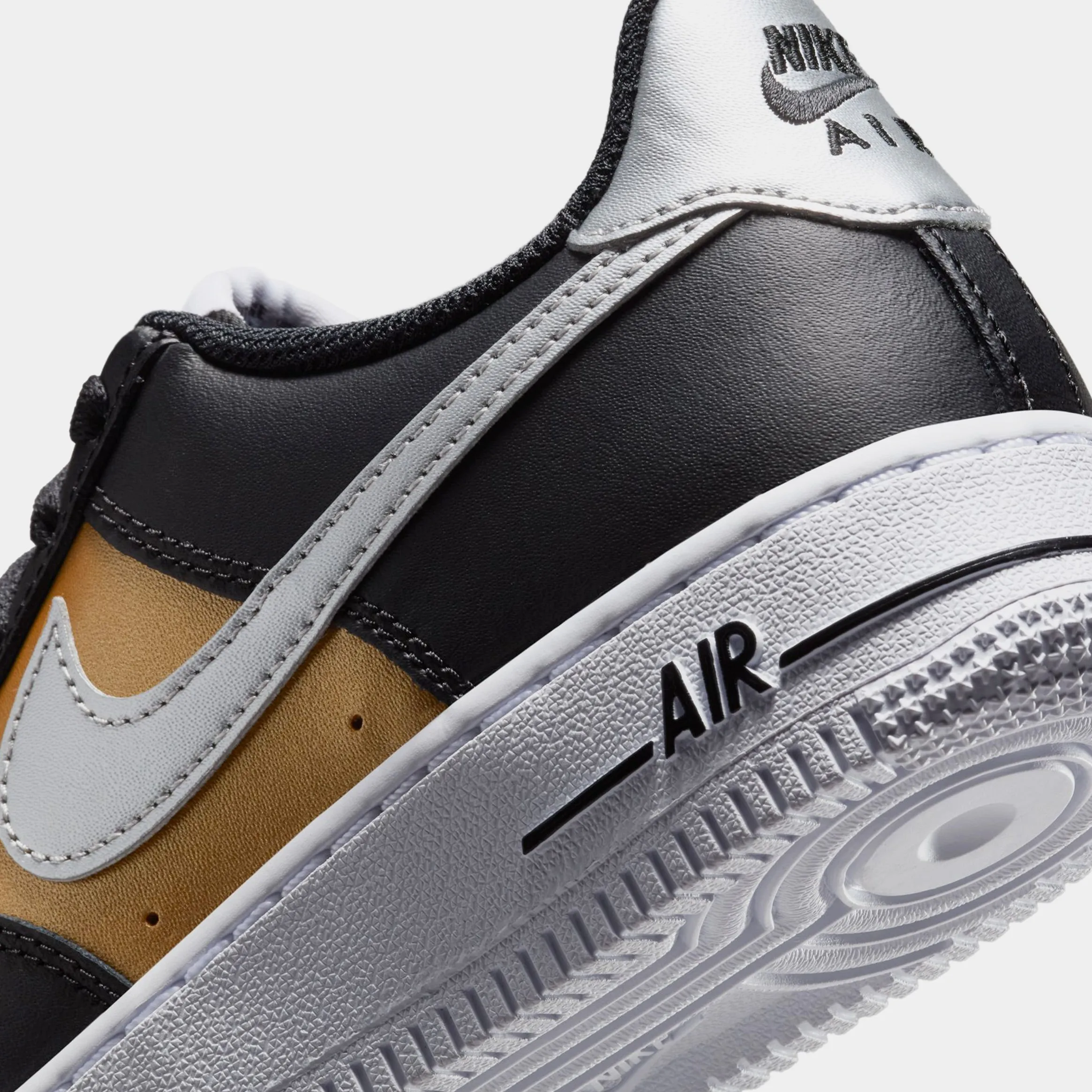 Air Force 1 Low Grade School Lifestyle Shoes (Black/White/Metallic Gold) Nike Max 95 versions