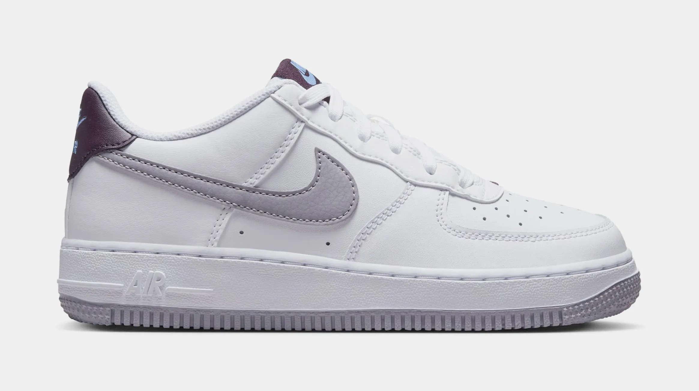Air Force 1 Low Grade School Lifestyle Shoes (White/Burgundy Ash/Royal Pulse/Cement Grey) nike air force 1 timeless streetwear shoes