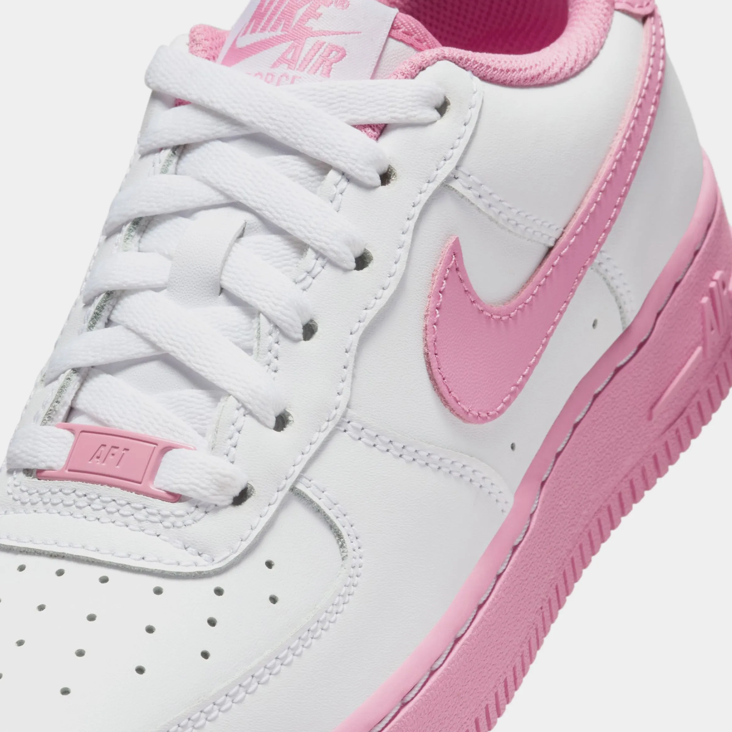 Air Force 1 Low Grade School Lifestyle Shoes (White/Flamingo/Pink) Nike Max 95 versions