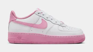 Air Force 1 Low Grade School Lifestyle Shoes (White/Flamingo/Pink) nike air force 1 timeless streetwear shoes