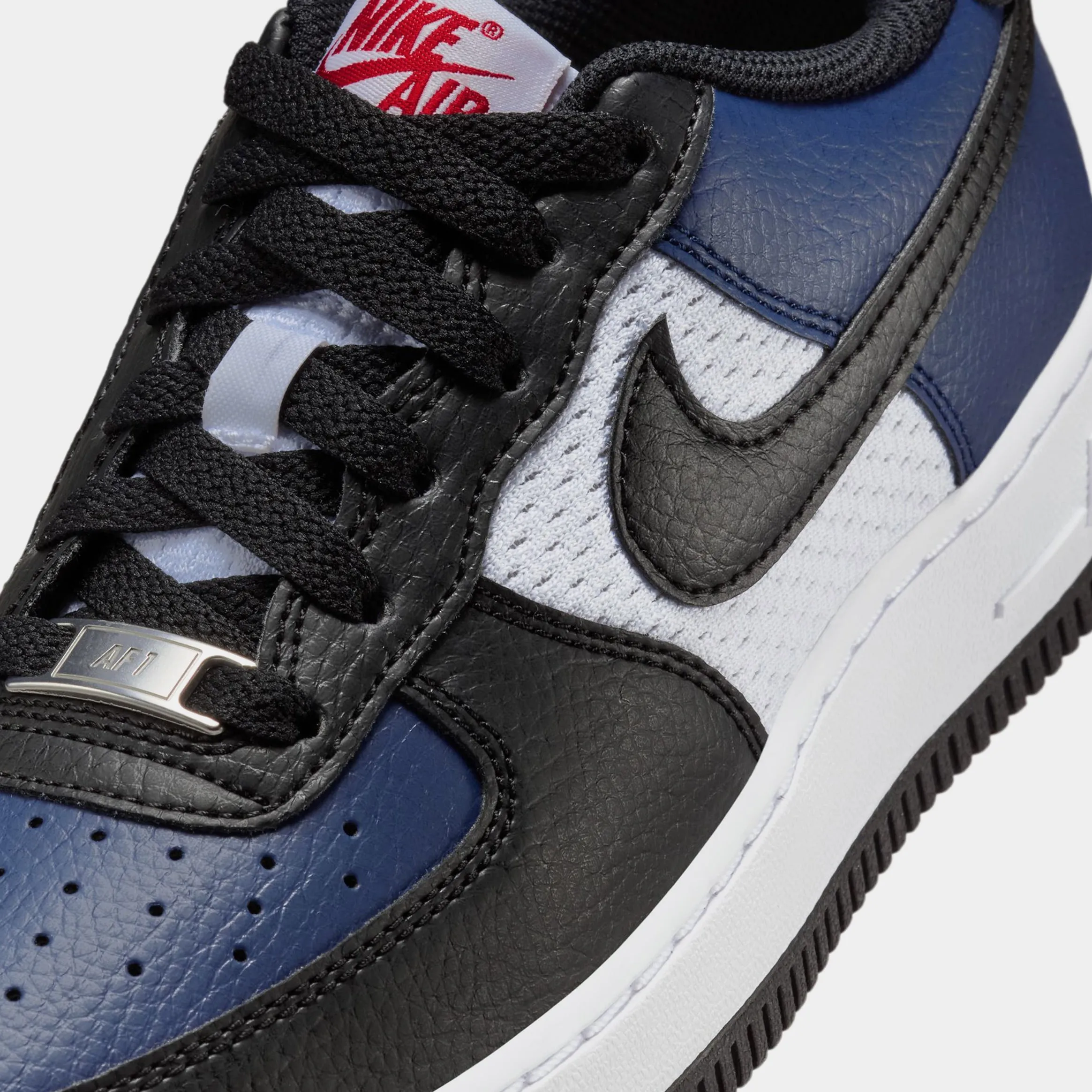 Air Force 1 Low Navy Grade School Lifestyle Shoes (Midnight Navy/Black/Red) Nike Max 95 versions