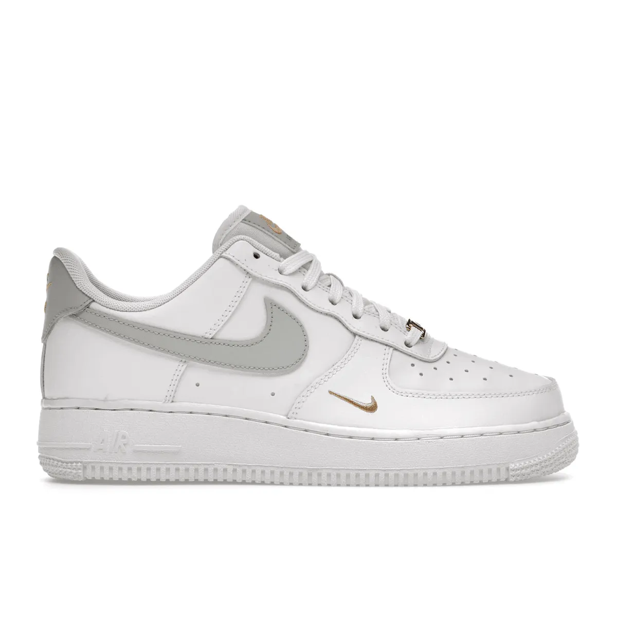 Air Force 1 Low White Gray Gold Nike Air Force 1 heritage shoes for everyday wear
