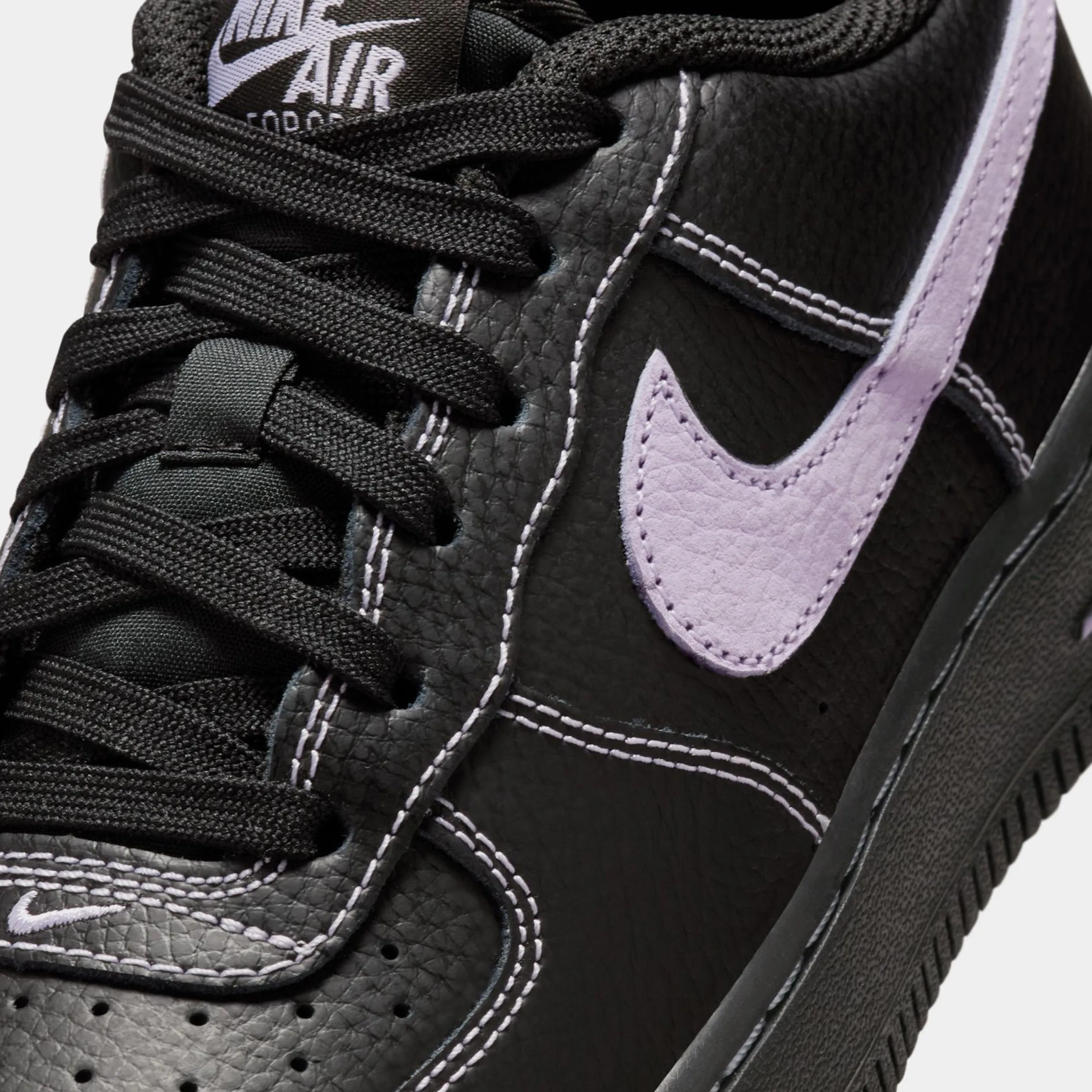 Air Force 1 LV8 Grade School Basketball Shoes (Black/Hydrangeas) Nike Max 95 versions