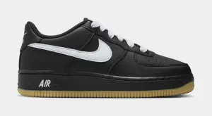 Air Force 1 LV8 Grade School Lifestyle Shoes (Black/White/Gum Light Brown) nike air force 1 timeless streetwear shoes