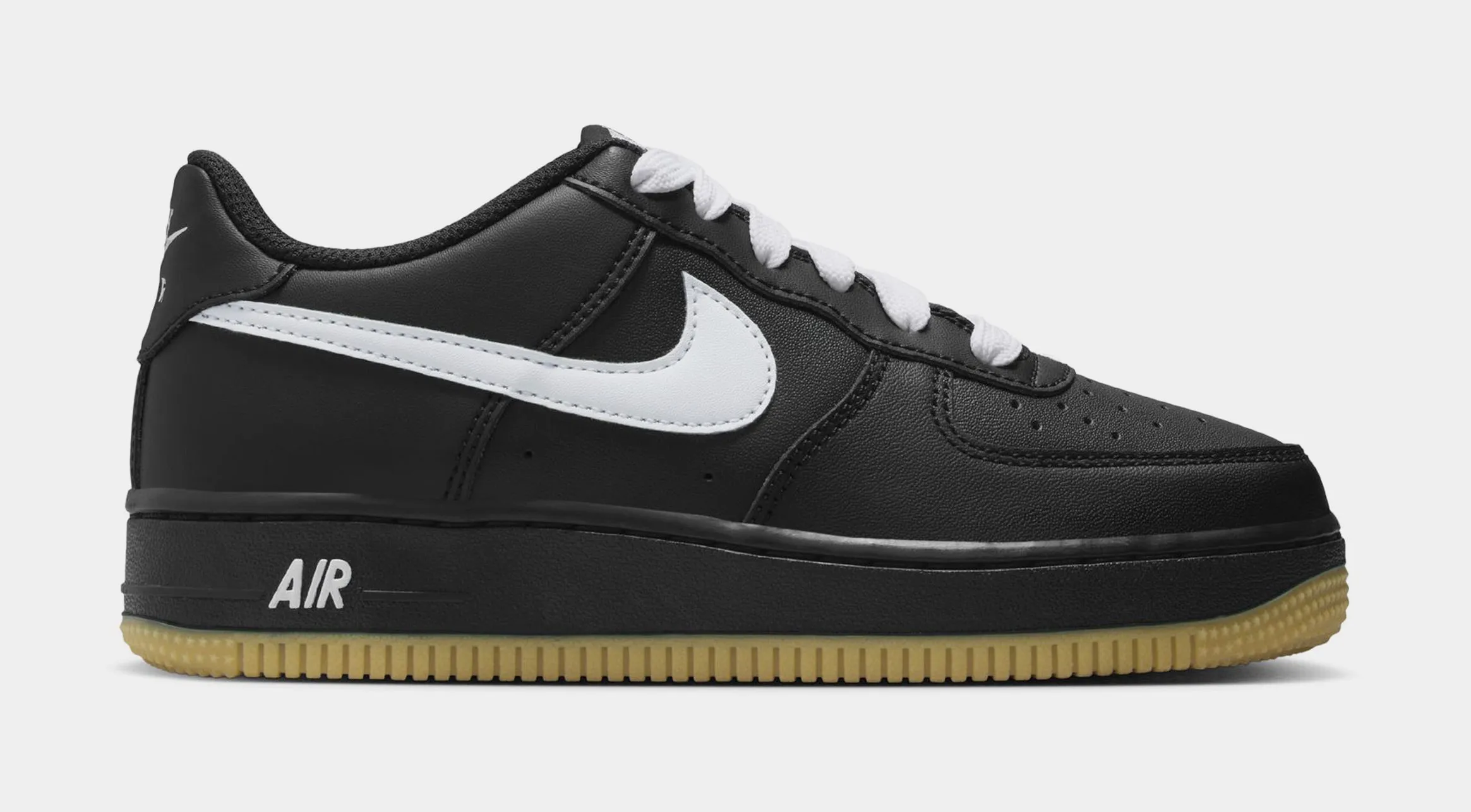 Air Force 1 LV8 Grade School Lifestyle Shoes (Black/White/Gum Light Brown) nike air force 1 timeless streetwear shoes