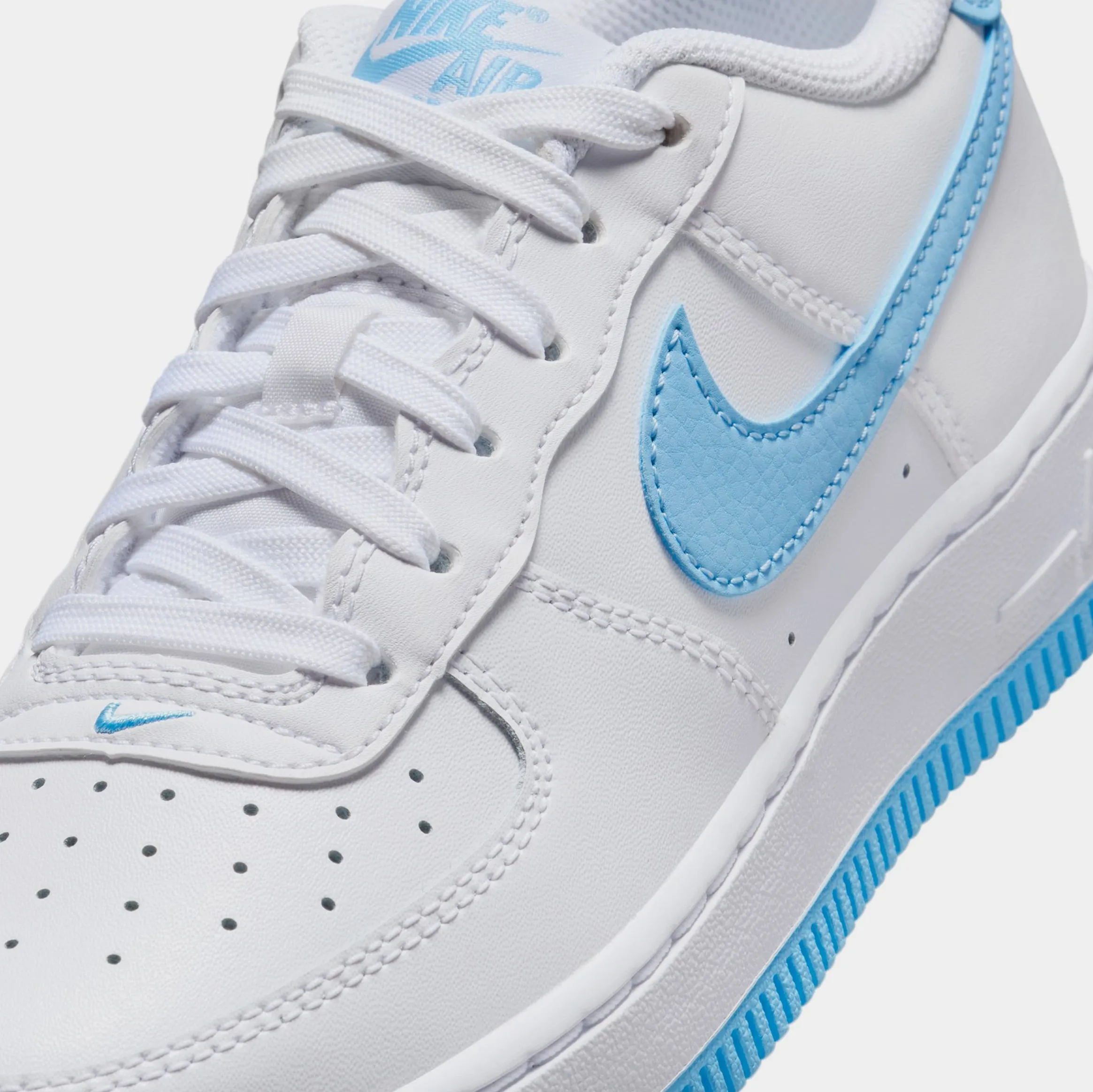 Air Force 1 LV8 Grade School Lifestyle Shoes (White/Blue) Nike Max 95 versions