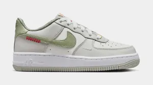 Air Force 1 LV8 Year Of The Snake Grade School Lifestyle Shoes (Sail/White/Light Bone/Olive Aura) nike air force 1 timeless streetwear shoes