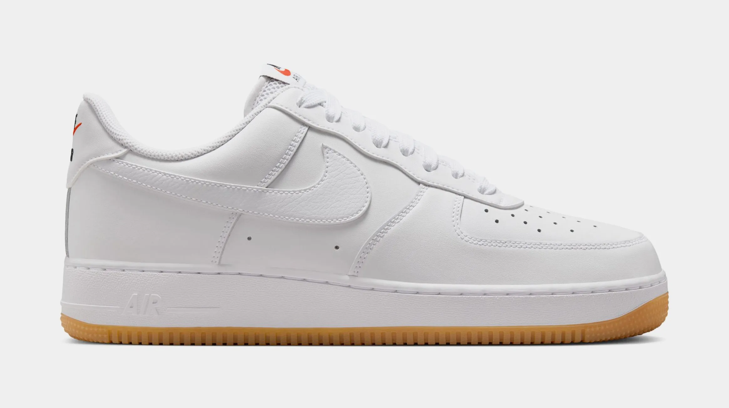 Air Force 1 Mens Lifestyle Shoes (White/Gum Yellow/Safety Orange/White) nike air force 1 timeless streetwear shoes