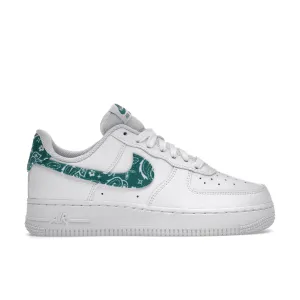 Air Force 1 White Green Paisley Nike Air Force 1 heritage shoes for everyday wear