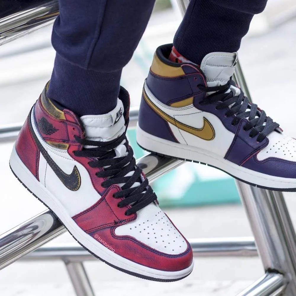 Air Jordan 1 Retro High SB 'LA To Chicago' Nike SB skateboarding shoes