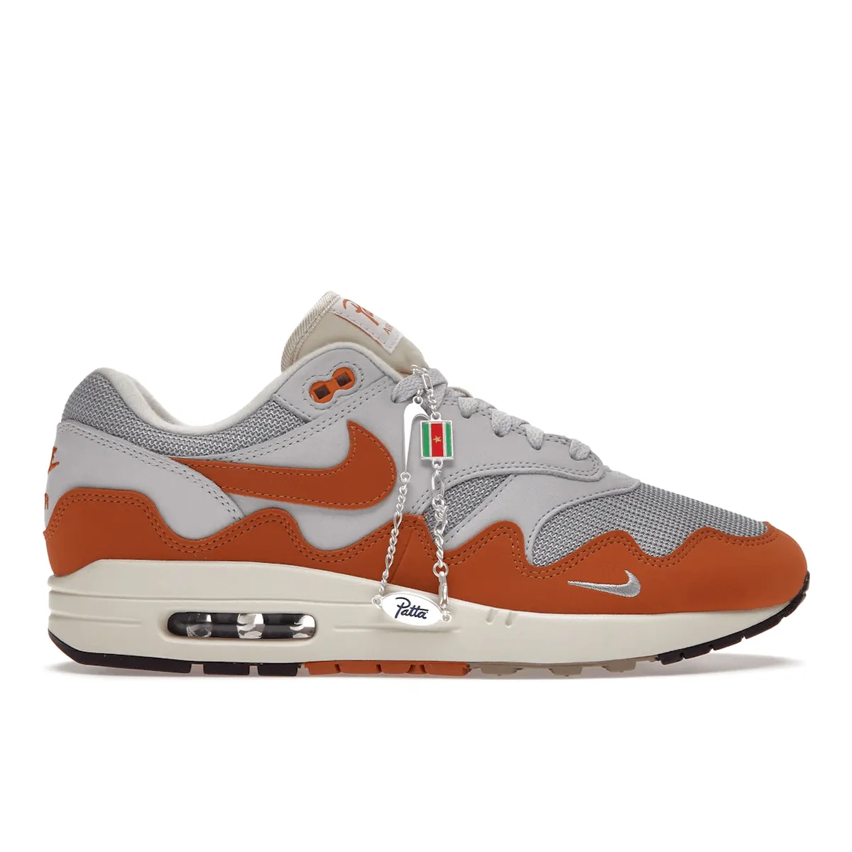 Air Max 1 X Patta Monarch Nike Air Max casual shoes with visible air tech