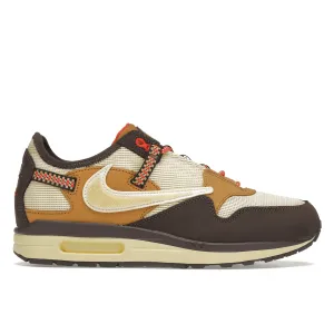 Air Max 1 x Travis Scott Baroque Brown Nike Air Max casual shoes with visible air tech