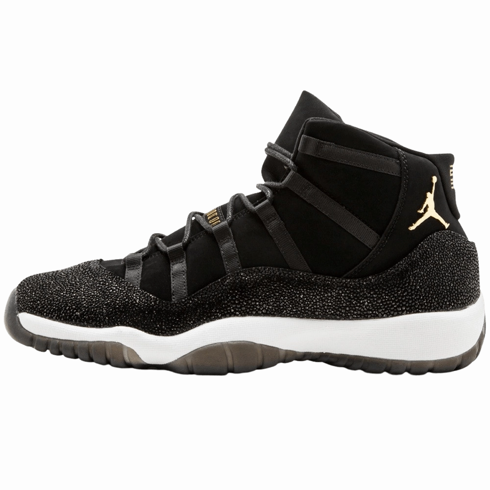 Air Jordan 11 HC Heiress GG Black-Metallic Gold Jordan 11 high-cut heritage sneakers