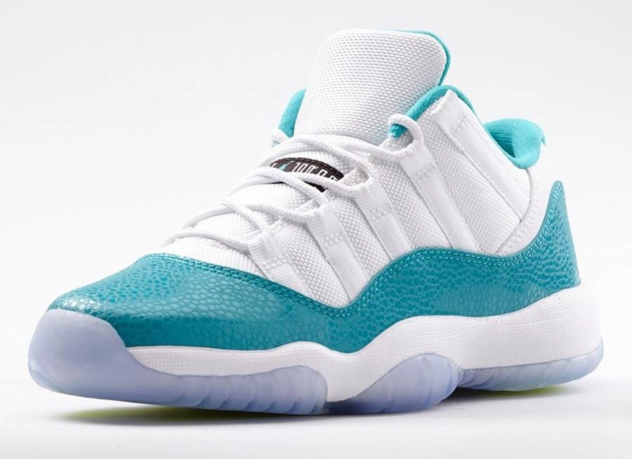 Air Jordan 11 Low GS Aqua Safari Bold classic sport shoes