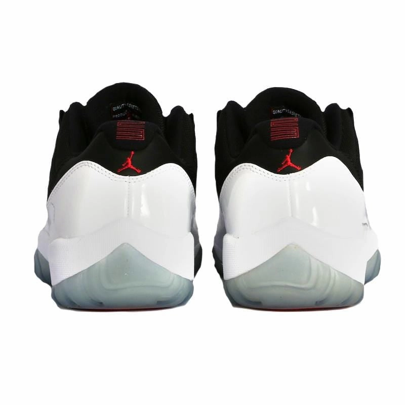 Air Jordan 11 Low Retro White-Black-True Red Bold classic sport shoes