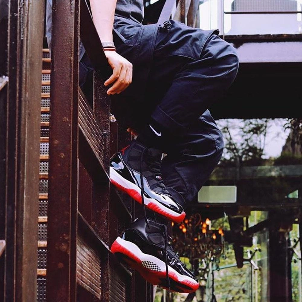 Air Jordan 11 Retro 'Bred' 2019 Bold classic sport shoes