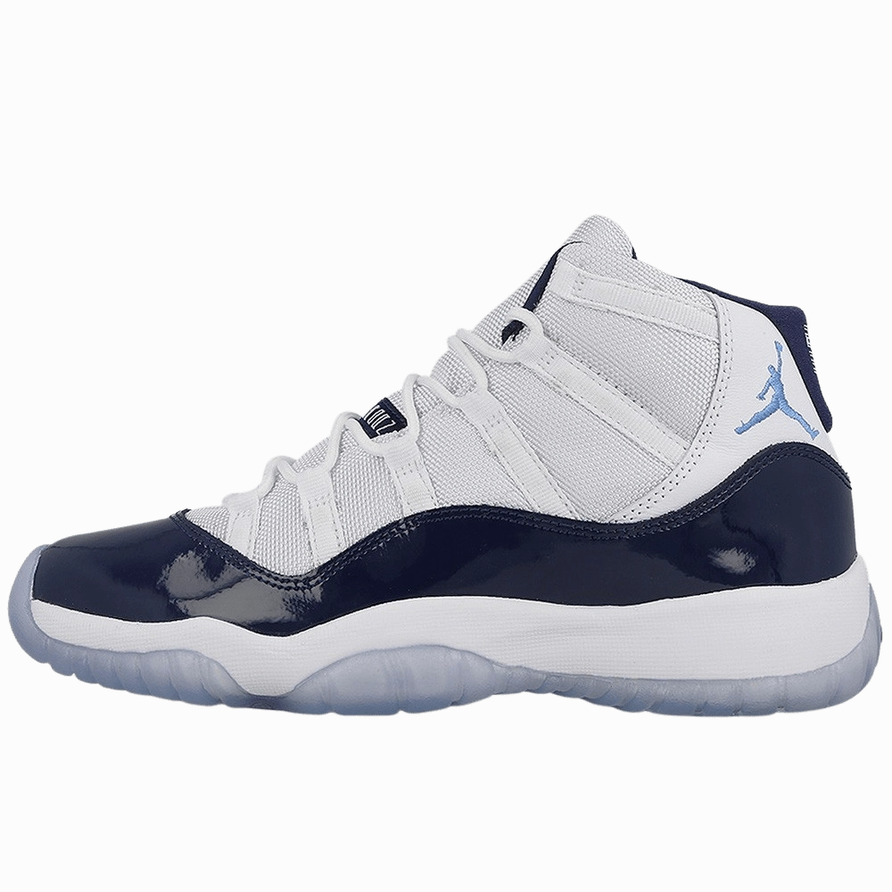 Air Jordan 11 Retro GS White-Midnight Navy  Win like 82 Jordan 11 high-cut heritage sneakers