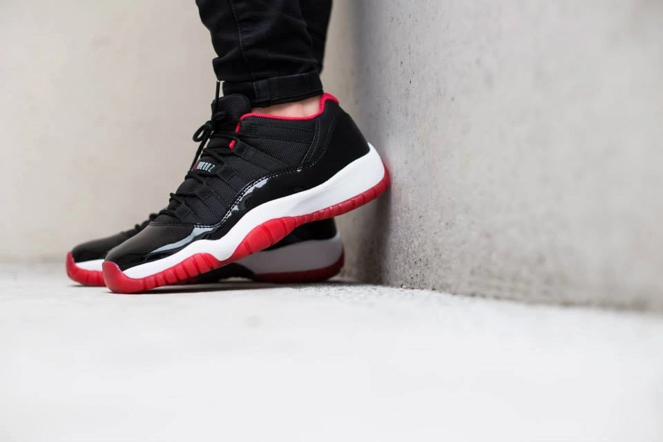 Air Jordan 11 Retro Low GS 'Bred' Bold classic sport shoes