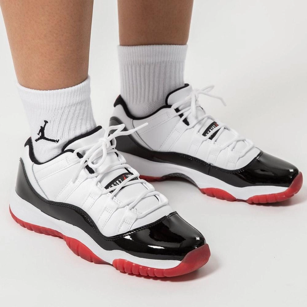 Air Jordan 11 Retro Low GS 'Concord-Bred' Bold classic sport shoes