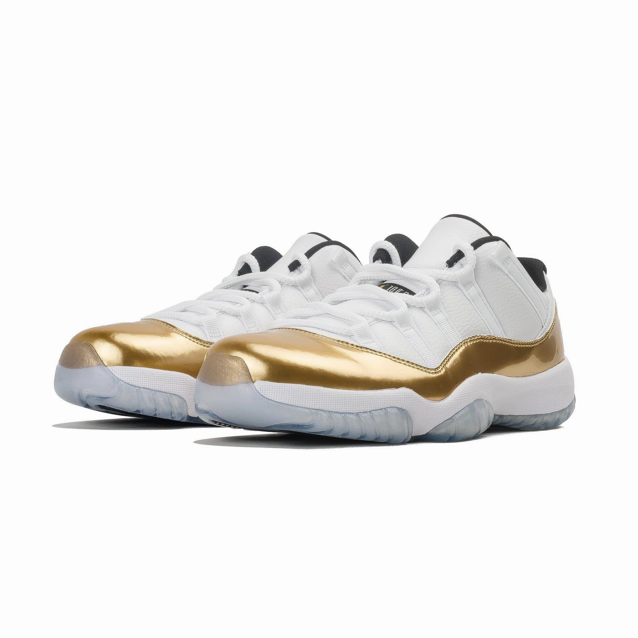 Air Jordan 11 Retro Low White- Metallic Gold Bold classic sport shoes