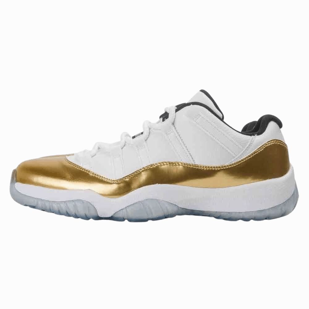 Air Jordan 11 Retro Low White- Metallic Gold Jordan 11 high-cut heritage sneakers