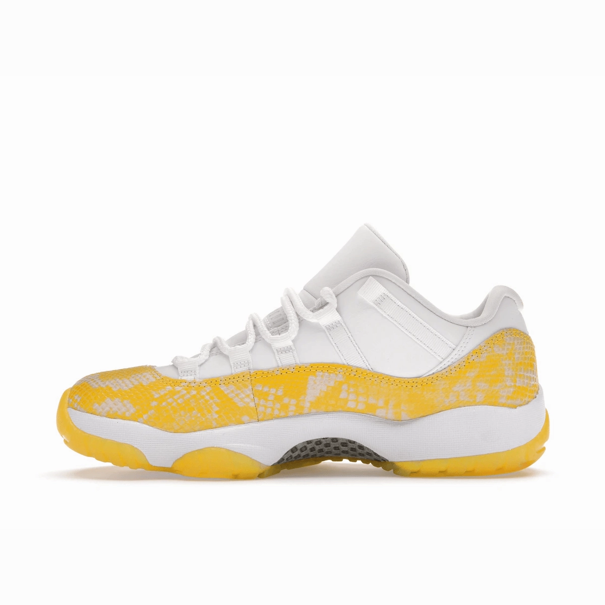 Air Jordan 11 Retro Low Yellow Snakeskin Glossy finish retro sneakers