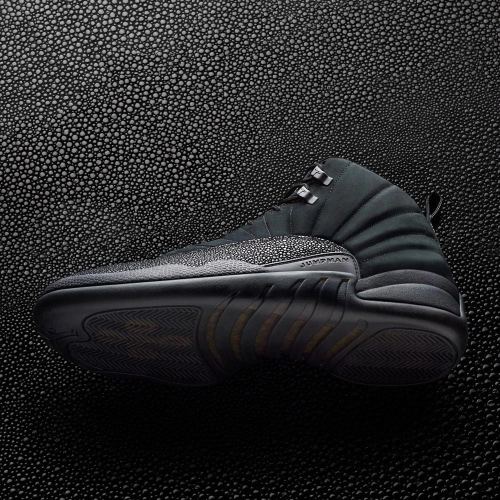Air Jordan 12 Retro OVO Black-Metallic Gold Iconic mid-cut heritage shoes