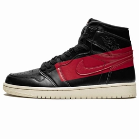 Air Jordan 1 Defiant Black Red Air Jordan 1 High classic sneakers with premium finish