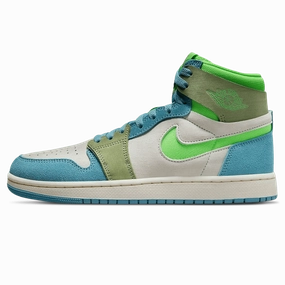 Air Jordan 1 High Zoom Comfort 2 Wmns 'University Blue Volt' Air Jordan 1 High classic sneakers with premium finish