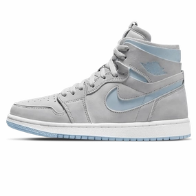 Air Jordan 1 High Zoom Comfort 'Cool Grey Light Blue' Air Jordan 1 High classic sneakers with premium finish