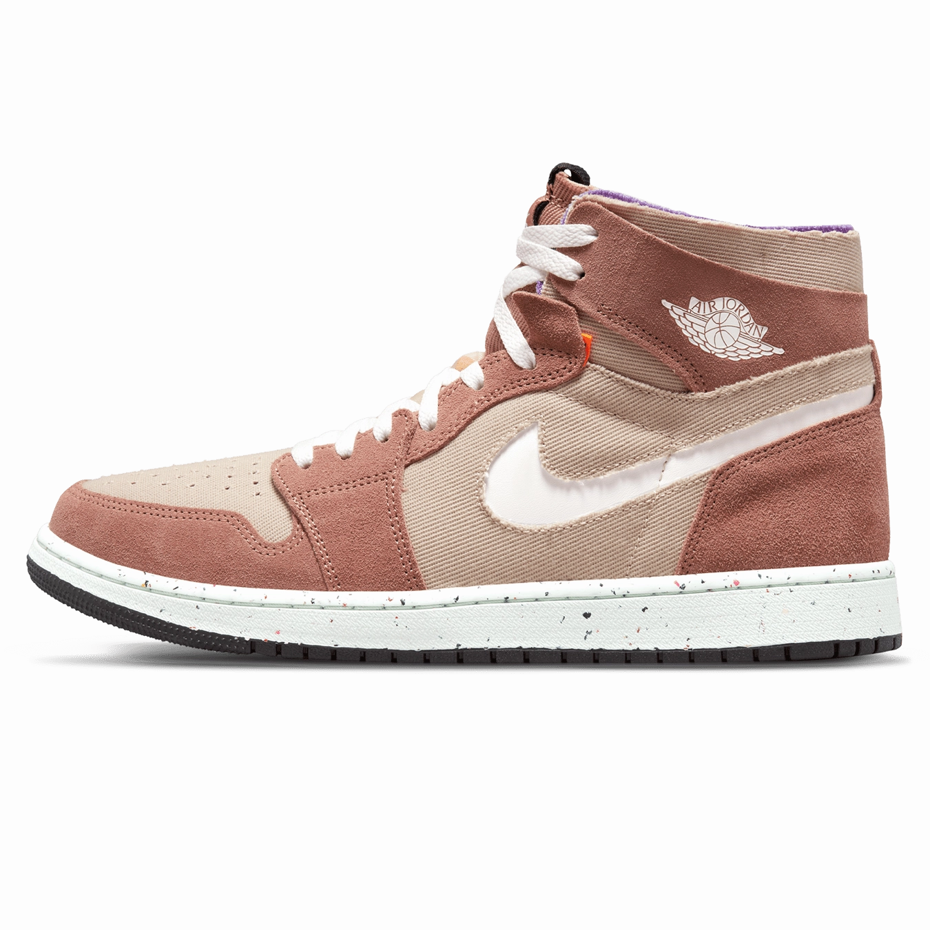 Air Jordan 1 High Zoom Comfort 'Fossil Stone' Air Jordan 1 High classic sneakers with premium finish
