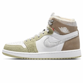 Air Jordan 1 High Zoom Comfort Wmns 'Olive Aura' Air Jordan 1 High classic sneakers with premium finish