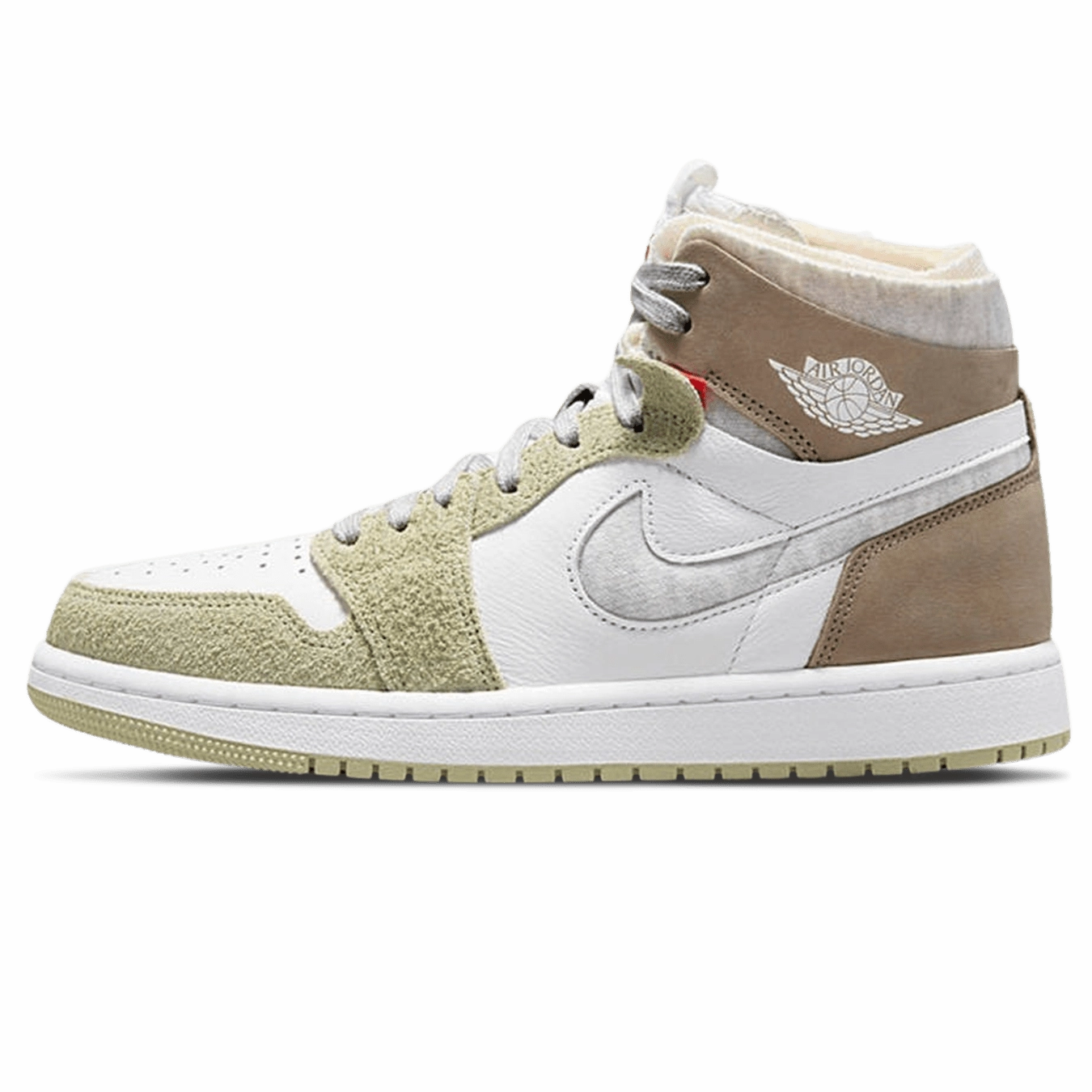 Air Jordan 1 High Zoom Comfort Wmns 'Olive Aura' Air Jordan 1 High classic sneakers with premium finish