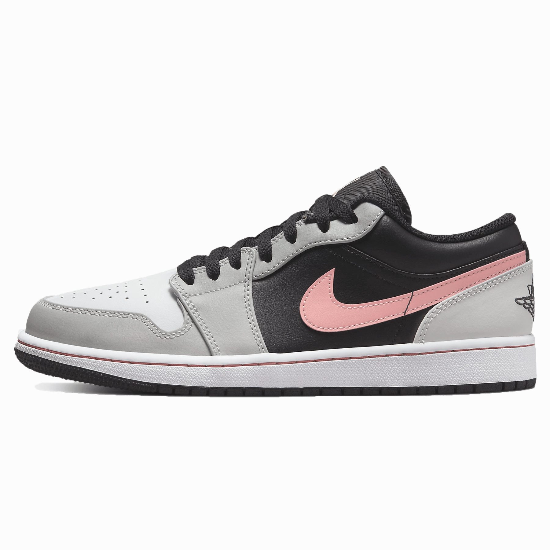 Air Jordan 1 Low 'Black Grey Pink' Air Jordan 1 Low sneakers perfect for casual outfits