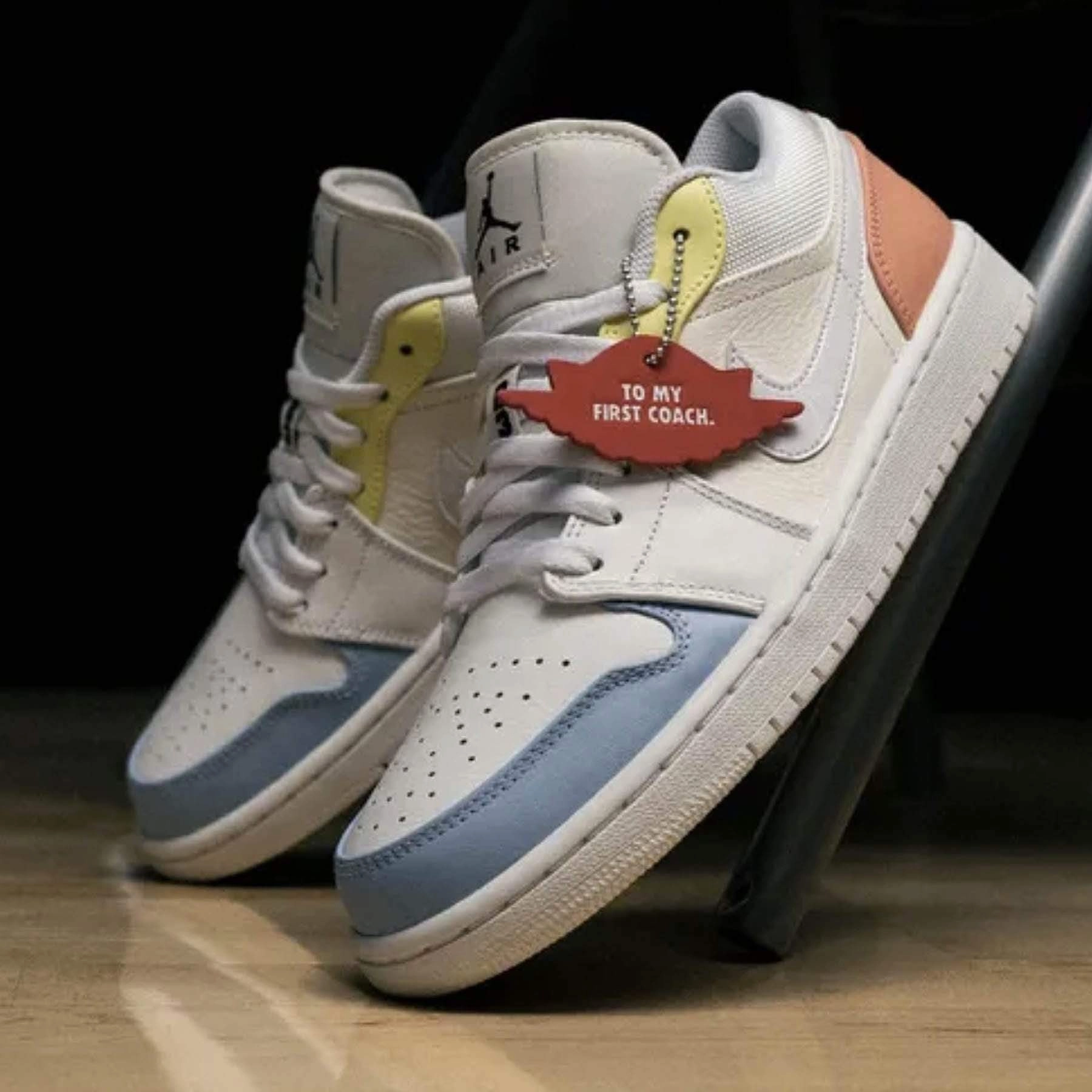 Air Jordan 1 Low 'To My First Coach' Air Jordan 1 vintage style sneakers