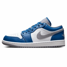 Air Jordan 1 Low 'True Blue Cement' Air Jordan 1 Low sneakers perfect for casual outfits