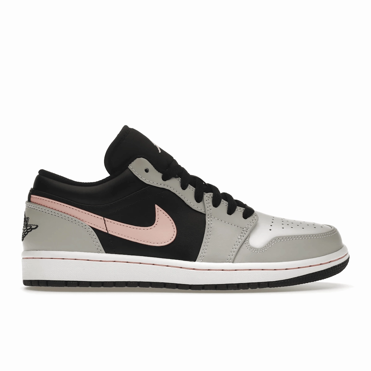 Air Jordan 1 Low Black Gray Pink Air Jordan 1 Low shoes with sleek lifestyle appeal