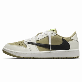 Air Jordan 1 Low Golf x Travis Scott 'Neutral Olive' Air Jordan 1 Low sneakers perfect for casual outfits