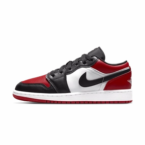 Air Jordan 1 Low GS 'Bred Toe' Air Jordan 1 Low sneakers perfect for casual outfits